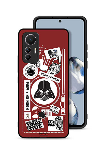 Tolwak غطاء حماية لهاتف شاومي 12 لايت - ملصق "مرحبًا بكم في الجانب المظلم"