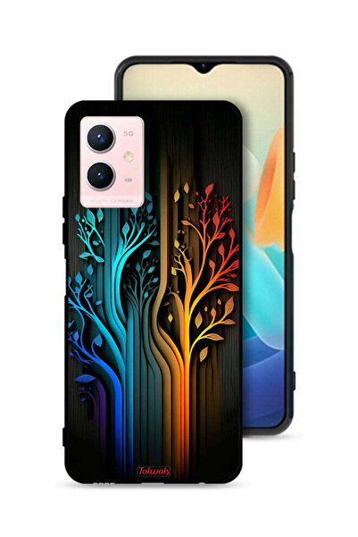 Tolwak غطاء حماية لهاتف Vivo Y33s 5G برسومات أوراق الشجر