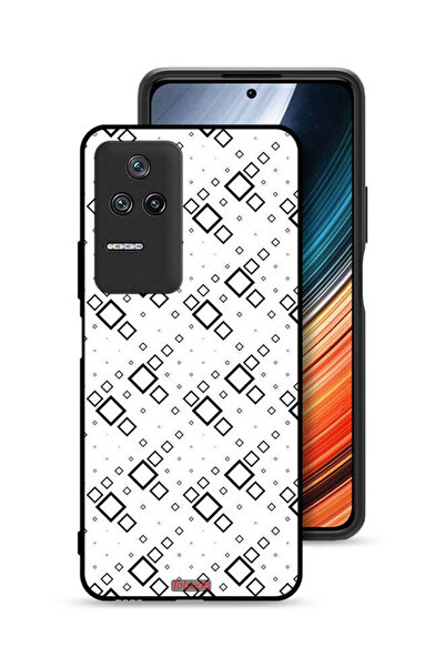 Tolwak Xiaomi Poco F4 Protective Case Cover Square Abstract Digital Art
