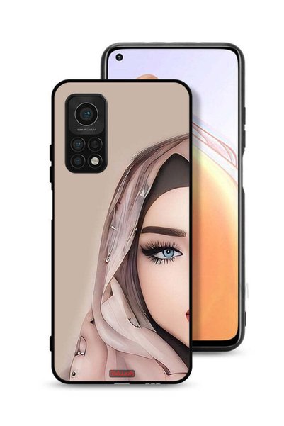 Tolwak غطاء حماية لهاتف شاومي مي 10 تي برو 5G، رسم فتاة نصف وجه
