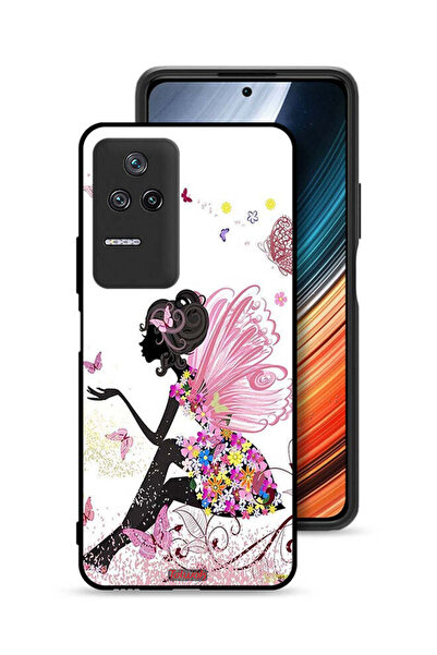Tolwak Xiaomi Poco F4 Protective Case Cover Butterfly Girl Artwork