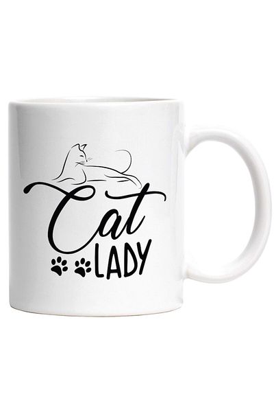 INOVATIX Personalized white mug, for a lady cat breeder - feline affection, INOVATIX®. 330ml