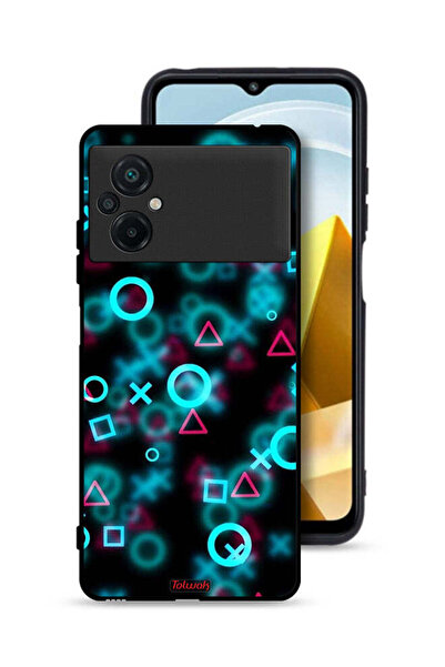 Tolwak غطاء حماية لهاتف Xiaomi Poco M5 4G برسومات أيقونات لعبة الحبار الصغيرة
