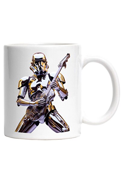 INOVATIX Cana alba personalizata, StormTrooper, Chitara, Muzica, Star Wars, S...