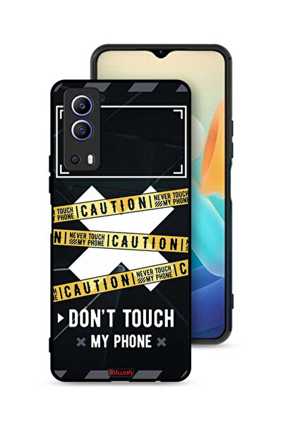 Tolwak Vivo Y72 5G Protective Case Cover Caution Never Touch My Phone