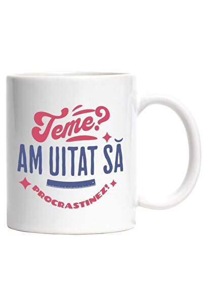 INOVATIX Cana alba personalizata, Teme_ Am uitat sa procrastinez!, INOVATIX®....