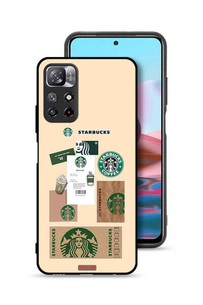 Tolwak Xiaomi Redmi Note 11 4G Protective Case Cover Coffee Sticker