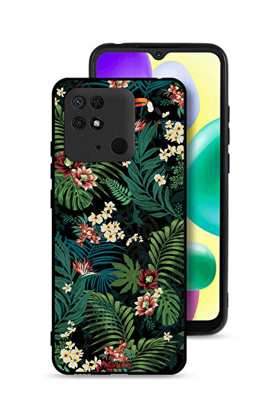 Tolwak غطاء حماية لهاتف شاومي ريدمي 10 سي بنقشة أوراق استوائية