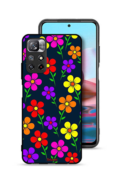Tolwak غطاء حماية لهاتف شاومي ريدمي نوت 11 4G بنقشة زهور ملونة