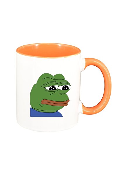 INOVATIX Cana alba personalizata, Meme - Funny, interior portocaliu, D1398, INOVATIX®. 330ml