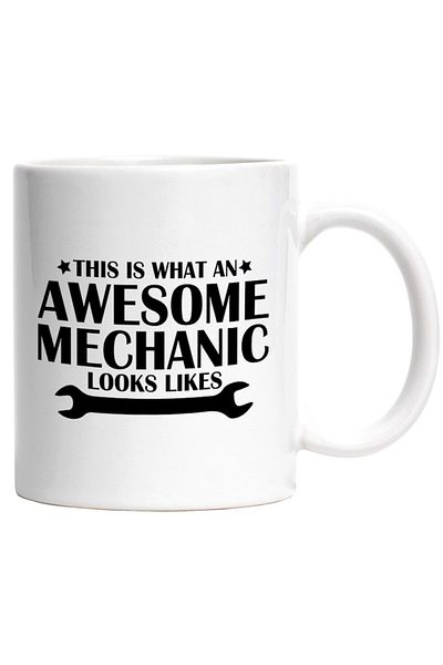 INOVATIX Personalized white mug, This is what an amazing mechanic looks like, INOVATIX®. 330ml