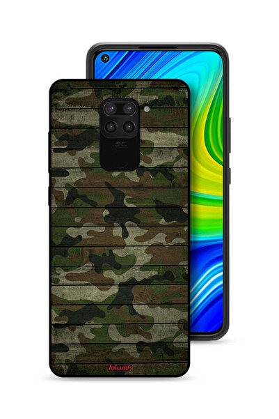 Tolwak غطاء حماية لهاتف شاومي ريدمي نوت 9 بنمط خشبي مموه