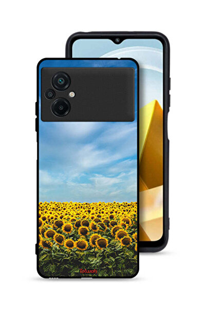 Tolwak غطاء حماية لهاتف Xiaomi Poco M5 4G بطبعة عباد الشمس تحت السماء