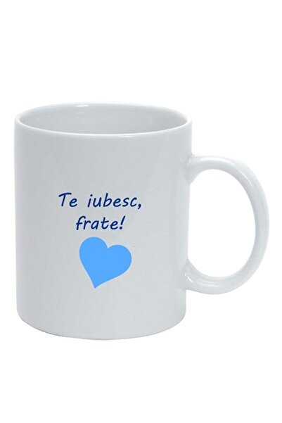 INOVATIX Cana alba personalizata, Te iubesc..., alb, D1028, INOVATIX®. 330ml