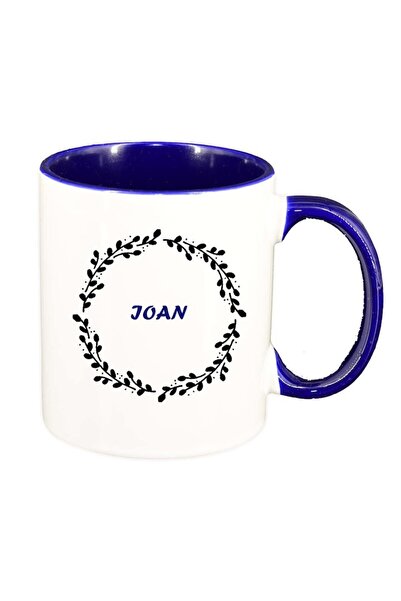 INOVATIX Εξατομικευμένη λευκή κούπα, Όνομα, σκούρο μπλε εσωτερικό, D1088, INO...