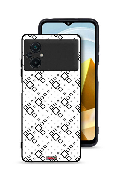 Tolwak Xiaomi Poco M5 4G Protective Case Cover Square Abstract Digital Art
