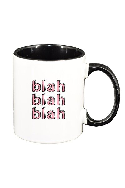 INOVATIX Cana alba personalizata, Blah Blah Blah, interior negru, D1476, INOV...