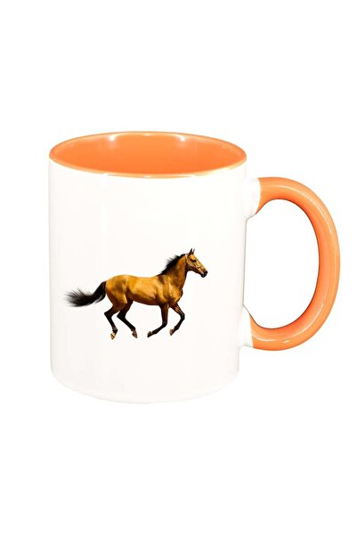 INOVATIX Cana alba personalizata, Cal, interior portocaliu, D197, INOVATIX®. ...