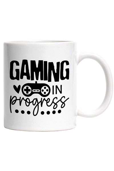 INOVATIX Personalized white mug, Gaming in progress - play on the computer in progress, INOVATIX®. 330ml