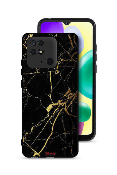 Tolwak غطاء حماية لهاتف شاومي ريدمي 10 سي - رخامي متصدع