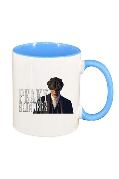 INOVATIX Cana alba personalizata, Peaky Blinders, interior albastru, D1309, INOVATIX®. 330ml