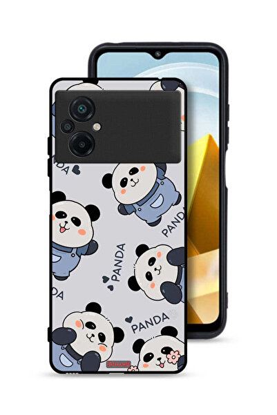 Tolwak Xiaomi Poco M5 4G Protective Case Cover Pattern Of Pandas