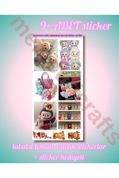 merccuri crafts Labubu Aesthetic Sticker (9+ Pieces High Quality) - for Notebook Agenda, Laptop, Scrapbooking