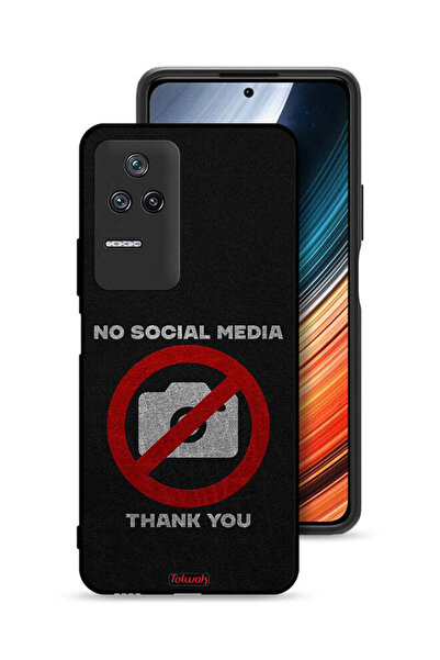 Tolwak جراب حماية لهاتف Xiaomi Poco F4 لا يُمنع استخدام وسائل التواصل الاجتماعي، شكرًا لك