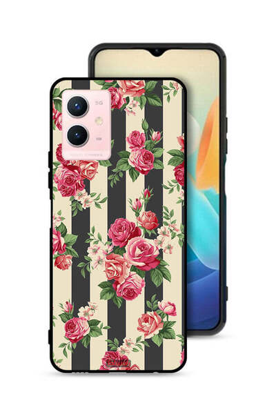 Tolwak Vivo Y33s 5G Protective Case Cover Roses Pattern