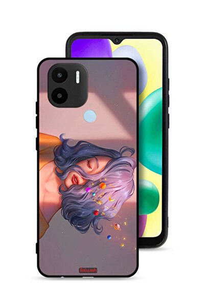 Tolwak Xiaomi Redmi A1 Plus Protective Case Cover Girl And Space Art