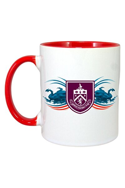 INOVATIX Cana Alba Personalizata, Burnley Anglia, Maner Si Interior Rosu, ®. ...