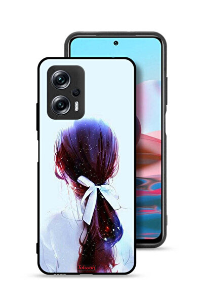 Tolwak غطاء حماية شاومي بوكو X4 GT بتصميم ربطة شعر مع رباط شعر وفن فتاة