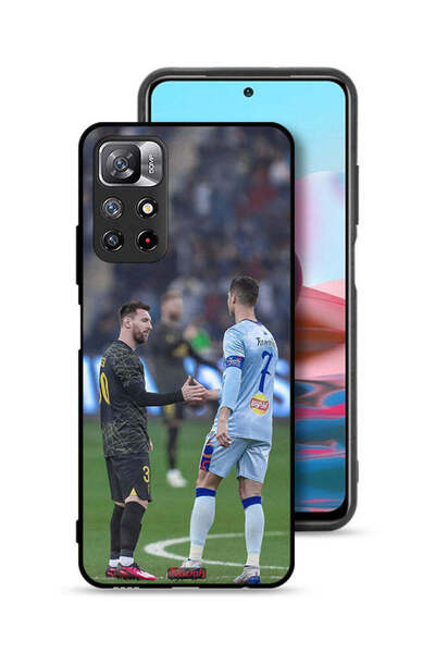 Tolwak غطاء حماية لهاتف شاومي ريدمي نوت 11 4G ميسي ورونالدو