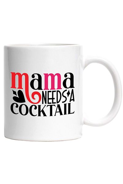 INOVATIX Personalized white mug, for mothers who need a cocktail - drink, INOVATIX®. 330ml
