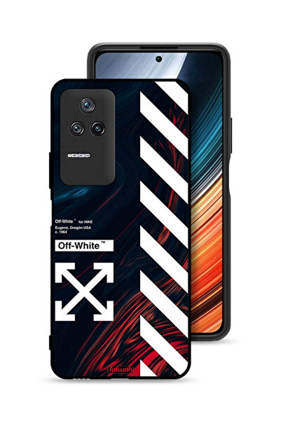 Tolwak Xiaomi Poco F4 Protective Case Cover Off White Sticker