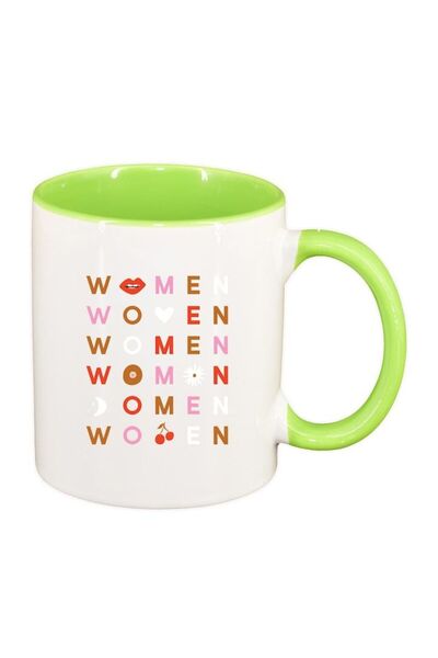 INOVATIX Cana alba personalizata, woman, interior verde deschis, D1466, INOVA...