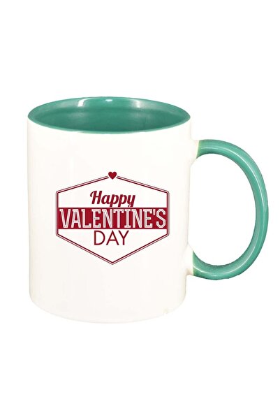 INOVATIX Cana alba personalizata, Love, interior verde, D342, INOVATIX®. 330ml