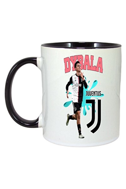 INOVATIX Cana Alba Personalizata, Dybala Juventus, Maner Si Interior Negru, ®. 330ml