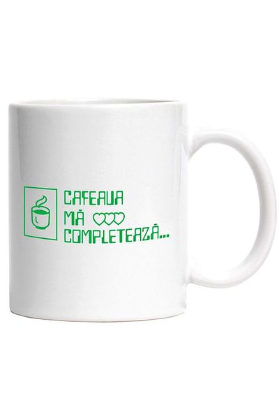 INOVATIX Personalized white mug, Coffee fills me up hot cup of energy, INOVATIX®. 330ml