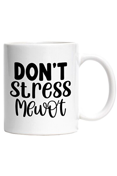 INOVATIX Cana alba personalizata, ul Nu ma stresa - miauna pisica felina, INO...