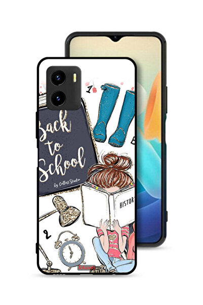 Tolwak غطاء حماية Vivo Y15s بتصميم فتاة العودة إلى المدرسة تقرأ التاريخ