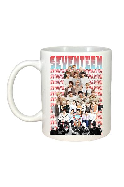 INOVATIX Personalized White Mug, Seventeen Band, White Handle and Interior, ®. 330ml