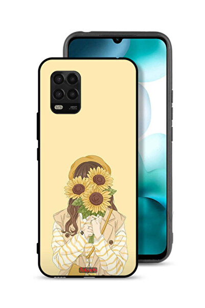 Tolwak غطاء حماية لهاتف شاومي مي 10 لايت 5G بنقشة عباد الشمس وإخفاء الوجه