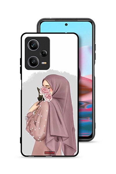 Tolwak غطاء حماية لهاتف شاومي ريدمي نوت 12 برو، يحمل صورة فتاة تحمل ورودًا