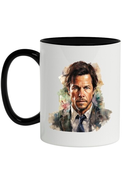 INOVATIX Персонализирана бяла чаша, Марк Уолбърг, Известен актьор, Холивуд, с...