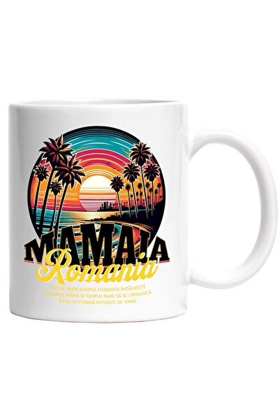 INOVATIX Εξατομικευμένη λευκή κούπα, Mamaia Beach, Ρουμανία, INOVATIX®. 330ml