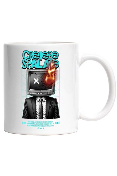 INOVATIX Personalized white mug, Brainwashed - Television, Corporate, Success, INOVATIX®. 330ml