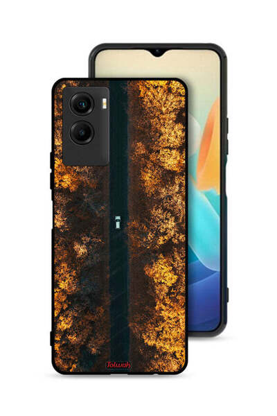 Tolwak غطاء حماية لهاتف Vivo Y55s 5G (2021) مطبوع عليه صورة طريق في أشجار الخريف