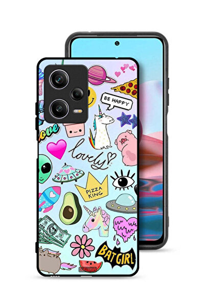 Tolwak غطاء حماية لهاتف شاومي ريدمي نوت 12 برو بملصقات جميلة