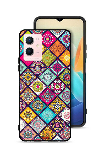 Tolwak غطاء حماية لهاتف Vivo Y33s 5G بنقشة مربعات ماندالا